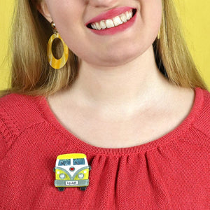 Vagabond Wheels Brooch  -  Erstwilder  -  Quirky Resin and Enamel Accessories