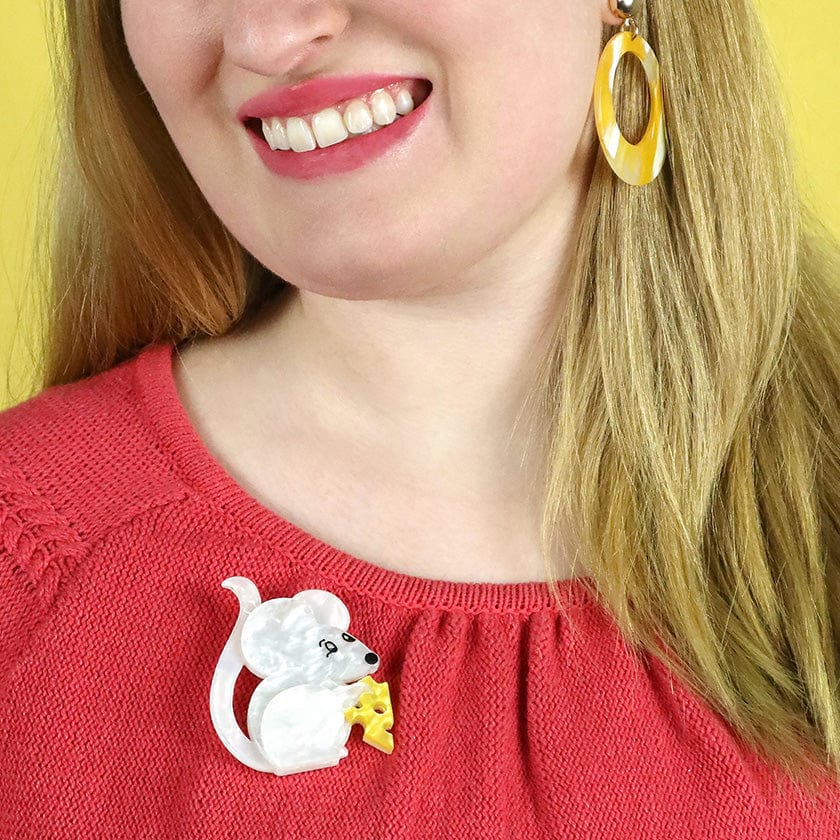 The Manhattan Mouse Brooch  -  Erstwilder  -  Quirky Resin and Enamel Accessories