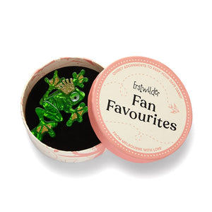 I Kissed a Prince Brooch  -  Erstwilder  -  Quirky Resin and Enamel Accessories