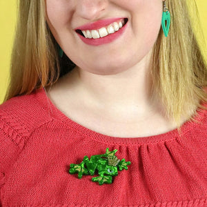 I Kissed a Prince Brooch  -  Erstwilder  -  Quirky Resin and Enamel Accessories