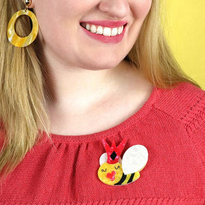 Queen Bee Brooch  -  Erstwilder  -  Quirky Resin and Enamel Accessories