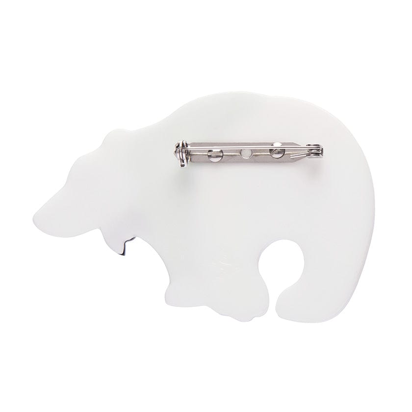 Paulo the Polar Bear Brooch  -  Erstwilder  -  Quirky Resin and Enamel Accessories