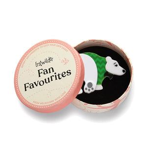 Paulo the Polar Bear Brooch  -  Erstwilder  -  Quirky Resin and Enamel Accessories