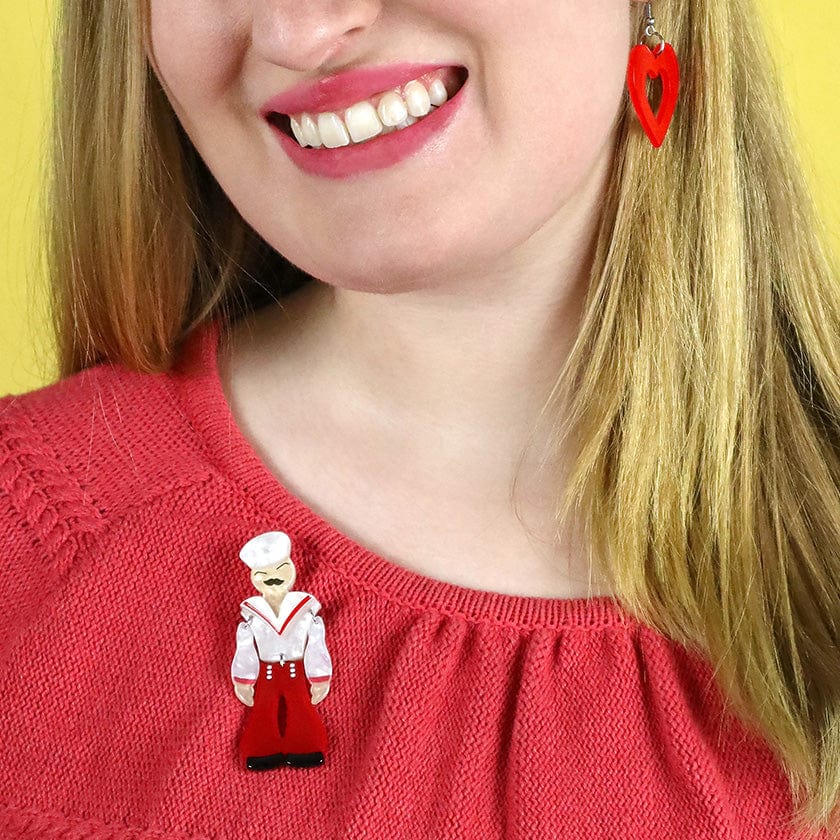 Sailor Barry Brooch  -  Erstwilder  -  Quirky Resin and Enamel Accessories