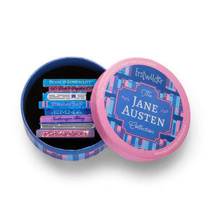 Jane Austen Book Club Brooch  -  Erstwilder  -  Quirky Resin and Enamel Accessories