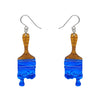Paint Brush Ripple Drop Earrings - Blue  -  Erstwilder Essentials  -  Quirky Resin and Enamel Accessories