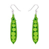 Peas Please Drop Earrings  -  Erstwilder  -  Quirky Resin and Enamel Accessories
