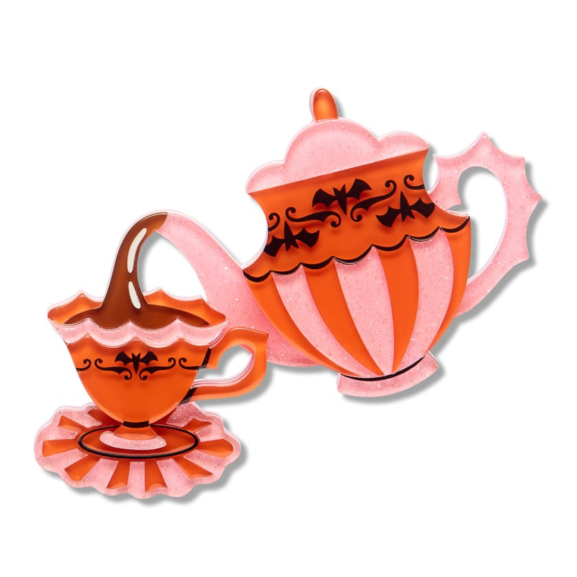 Spills and Spells Brooch  -  Erstwilder  -  Quirky Resin and Enamel Accessories