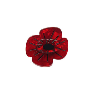 Remembrance Poppy Ring - Medium (IMPERFECT)  -  Erstwilder  -  Quirky Resin and Enamel Accessories