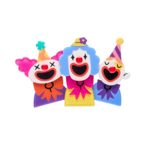 The Laughing Clowns Brooch (IMPERFECT)  -  Erstwilder  -  Quirky Resin and Enamel Accessories