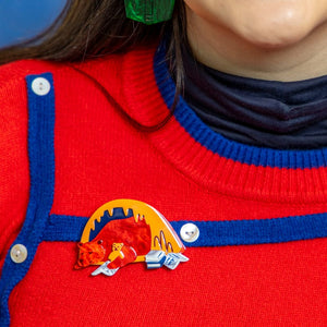 Otso the Bear Brooch  -  Erstwilder  -  Quirky Resin and Enamel Accessories