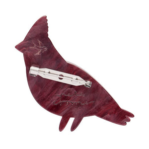 The Notable Northern Cardinal Brooch  -  Erstwilder  -  Quirky Resin and Enamel Accessories
