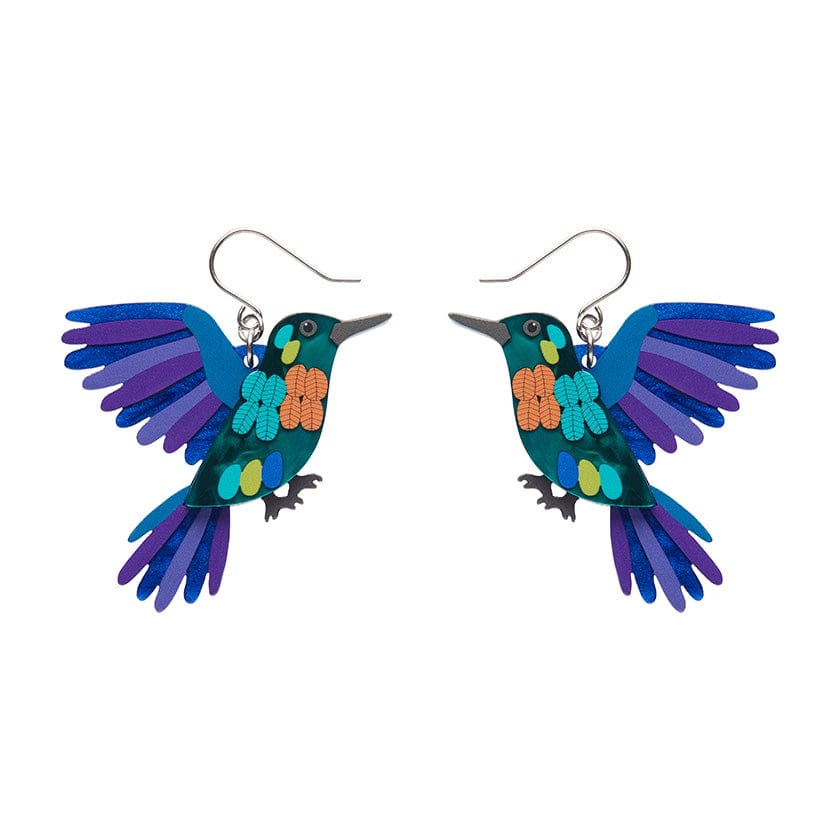 Humming Harmony Drop Earrings  -  Erstwilder  -  Quirky Resin and Enamel Accessories