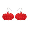 Pumpkin Magic Mirror Drop Earrings - Red  -  Erstwilder Essentials  -  Quirky Resin and Enamel Accessories