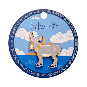 Devoted Donkey Enamel Pin  -  Erstwilder  -  Quirky Resin and Enamel Accessories