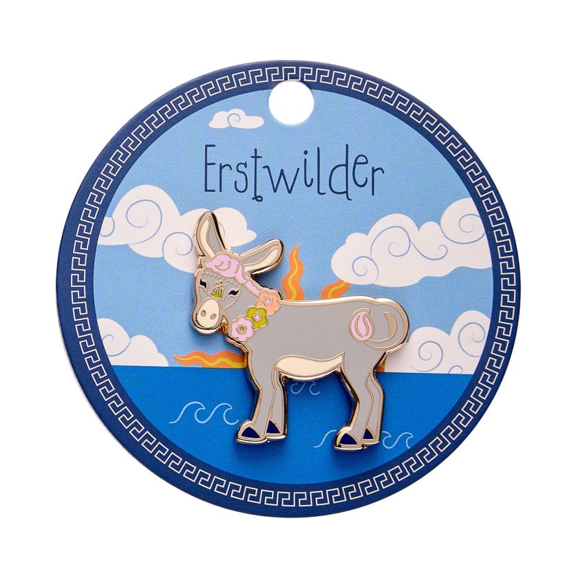 Devoted Donkey Enamel Pin  -  Erstwilder  -  Quirky Resin and Enamel Accessories