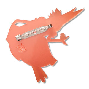 Pascal the Princess Prawn Brooch  -  Erstwilder  -  Quirky Resin and Enamel Accessories