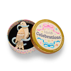 Blue Ribbon Days Brooch  -  Erstwilder  -  Quirky Resin and Enamel Accessories