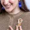Gyros on the Go Brooch  -  Erstwilder  -  Quirky Resin and Enamel Accessories
