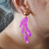 Reef Coral Drop Earrings - Pink