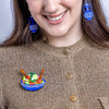 Greek Salad Brooch  -  Erstwilder  -  Quirky Resin and Enamel Accessories