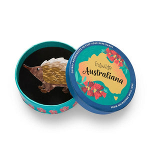 Prickles the Echidna Brooch  -  Erstwilder  -  Quirky Resin and Enamel Accessories