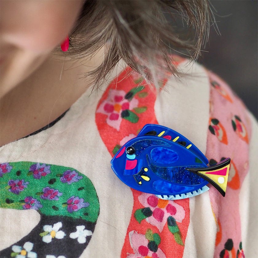 The Sartorial Surgeon Fish Brooch  -  Erstwilder  -  Quirky Resin and Enamel Accessories