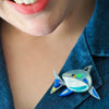 The Guileless Great White Shark Brooch  -  Erstwilder  -  Quirky Resin and Enamel Accessories