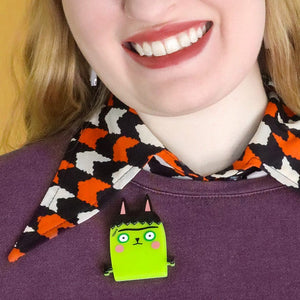 Night of the Living Cat Brooch  -  Erstwilder  -  Quirky Resin and Enamel Accessories