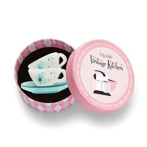 Tea and Sympathy Mini Brooch  -  Erstwilder  -  Quirky Resin and Enamel Accessories