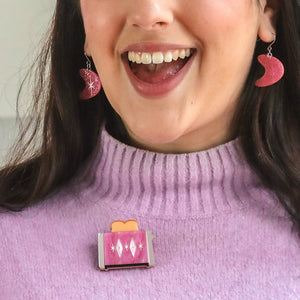 Warm and Toasty Brooch  -  Erstwilder  -  Quirky Resin and Enamel Accessories