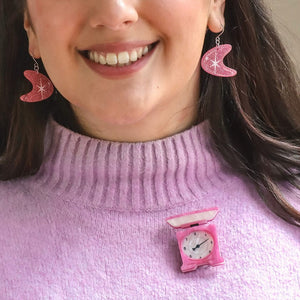 Balance the Scales Brooch  -  Erstwilder  -  Quirky Resin and Enamel Accessories