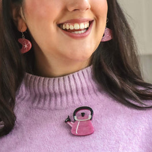 Whistle While We Work Brooch  -  Erstwilder  -  Quirky Resin and Enamel Accessories