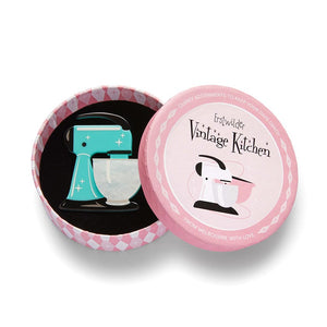 Spin Me Right Round Brooch - Teal  -  Erstwilder  -  Quirky Resin and Enamel Accessories