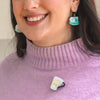 Wake Up and Smell the Coffee Mini Brooch  -  Erstwilder  -  Quirky Resin and Enamel Accessories