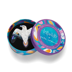 The Wily White Bellied Sea Eagle Brooch  -  Erstwilder  -  Quirky Resin and Enamel Accessories