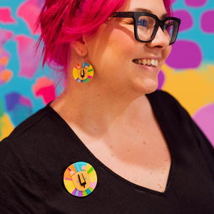 Luka The Lion Brooch  -  Erstwilder  -  Quirky Resin and Enamel Accessories