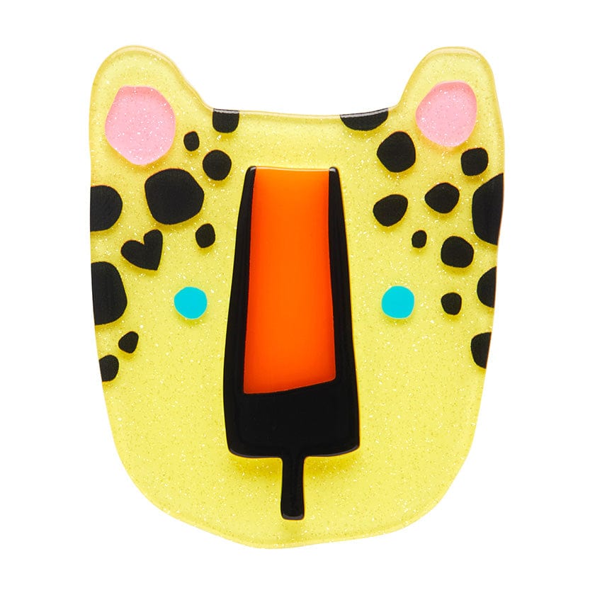 Leo The Leopard Brooch  -  Erstwilder  -  Quirky Resin and Enamel Accessories