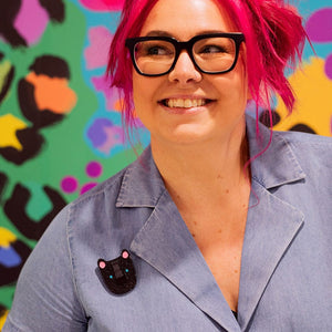 Paddy The Panther Brooch  -  Erstwilder  -  Quirky Resin and Enamel Accessories