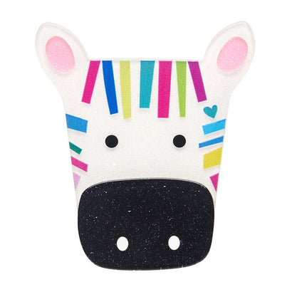 Zahra The Zebra Brooch  -  Erstwilder  -  Quirky Resin and Enamel Accessories