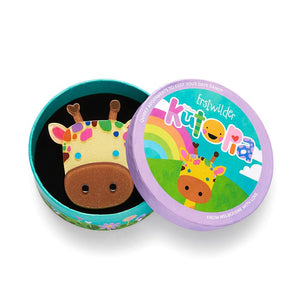 Ginger The Giraffe Brooch  -  Erstwilder  -  Quirky Resin and Enamel Accessories