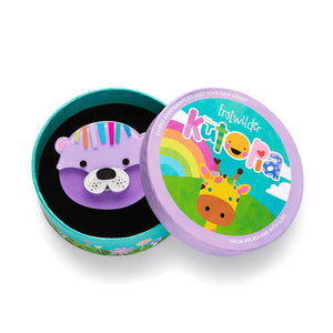 Owen The Otter Brooch  -  Erstwilder  -  Quirky Resin and Enamel Accessories