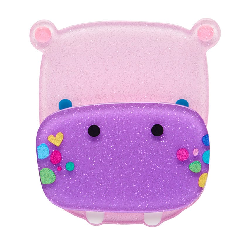 Harrie The Hippo Brooch  -  Erstwilder  -  Quirky Resin and Enamel Accessories