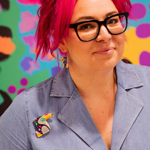 Tara The Toucan Brooch  -  Erstwilder  -  Quirky Resin and Enamel Accessories