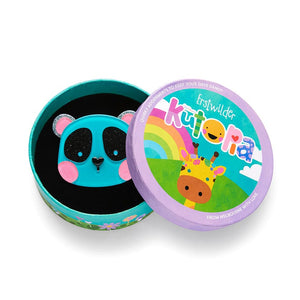 Pippa The Panda Brooch  -  Erstwilder  -  Quirky Resin and Enamel Accessories