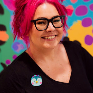 Pat The Penguin Brooch  -  Erstwilder  -  Quirky Resin and Enamel Accessories