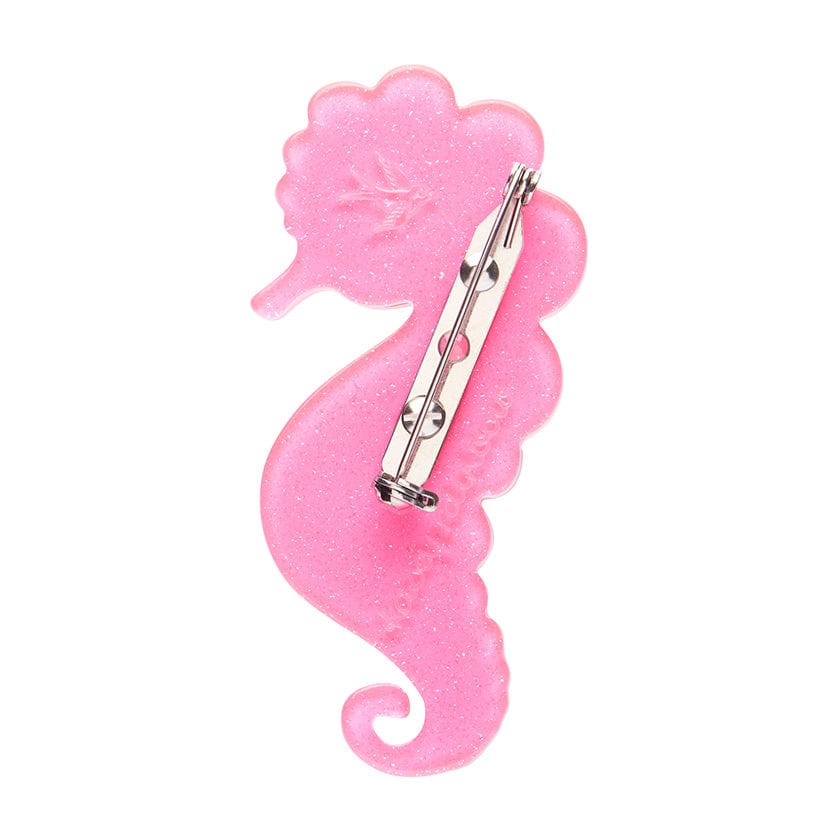 Stevie The Seahorse Brooch  -  Erstwilder  -  Quirky Resin and Enamel Accessories