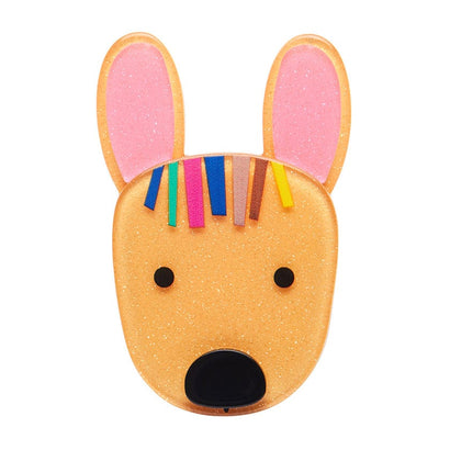 Kaye The Kangaroo Brooch  -  Erstwilder  -  Quirky Resin and Enamel Accessories