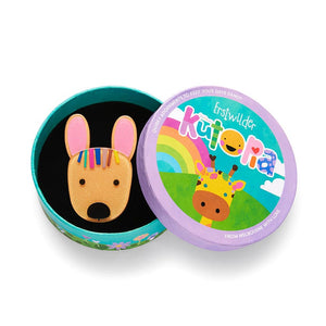 Kaye The Kangaroo Brooch  -  Erstwilder  -  Quirky Resin and Enamel Accessories