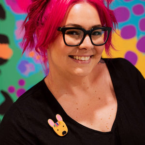 Kaye The Kangaroo Brooch  -  Erstwilder  -  Quirky Resin and Enamel Accessories